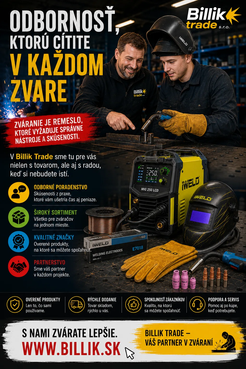 Zváracia technika Billik Trade — zváračky, kukly a príslušenstvo